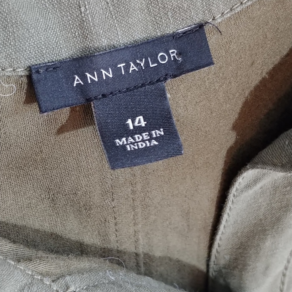 Ann Taylor cargo linen button down dress DB4 - Picture 8 of 8